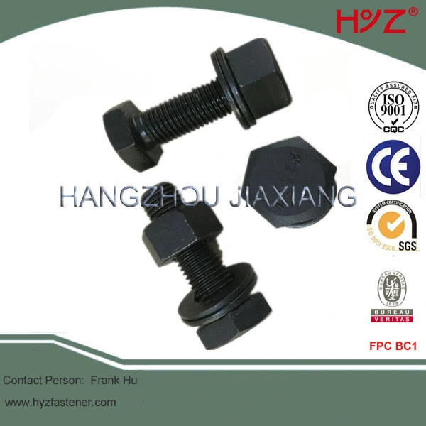 Black Finish Inch Size ASTM A325/A490 Heavy Hex Head Steel Structural Bolt