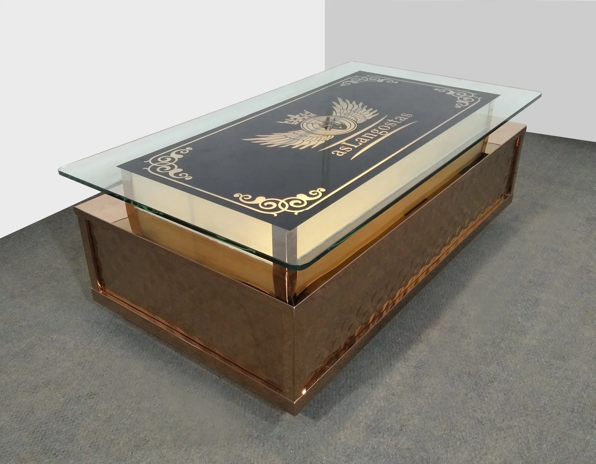 Exclusive Night Club Furniture with High-End Decor KTV Glass Coffee Table