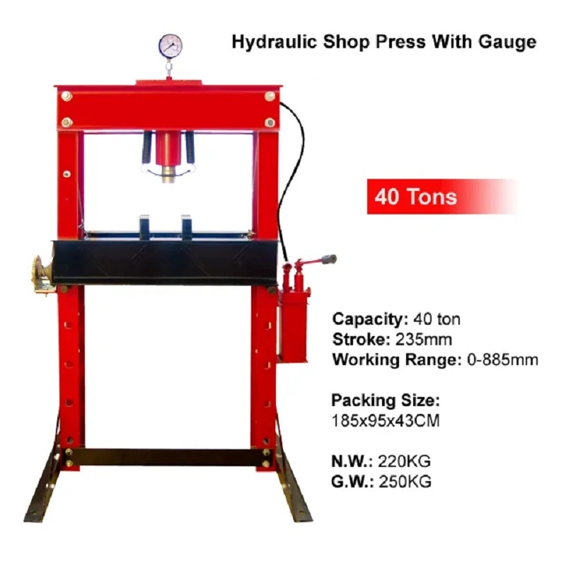 10ton Workshop Garage Standing Manual Hydraulic Shop Press for Auto Truck Car Repairing Hydraulic Tool (38150010)