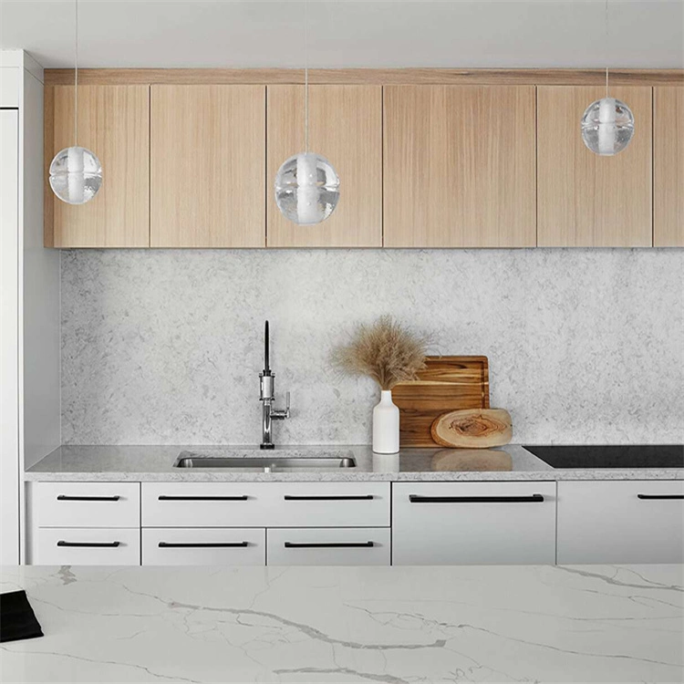 Solid Wood Modern Kitchen Cabinet / Custom Made Solid Wood Kitchen Cabinet