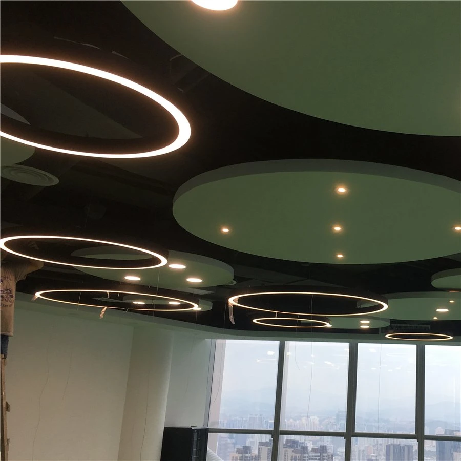 Curved Profile LED Pendant Light Modern Interior Circle Lamps with 5 Years Warranty