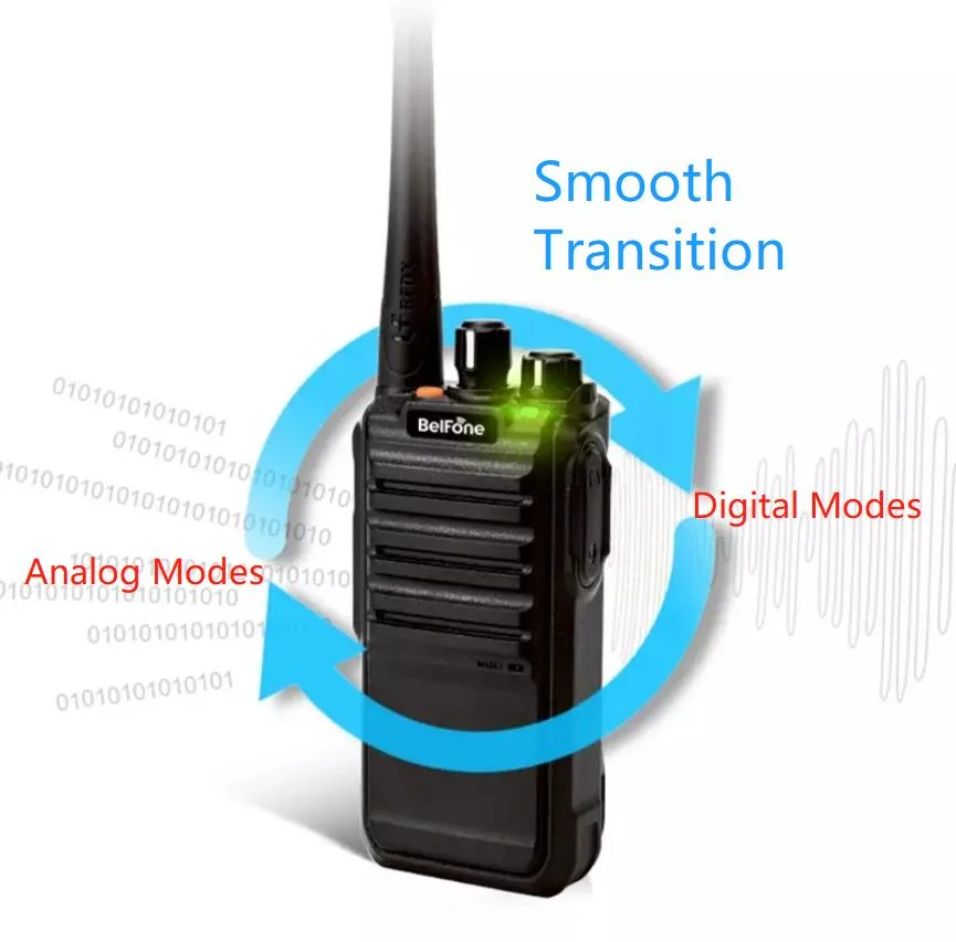 Belfone Td516 handliches Walky Talky 10km Digital Analog Long Range Tragbares UKW-Funkgerät