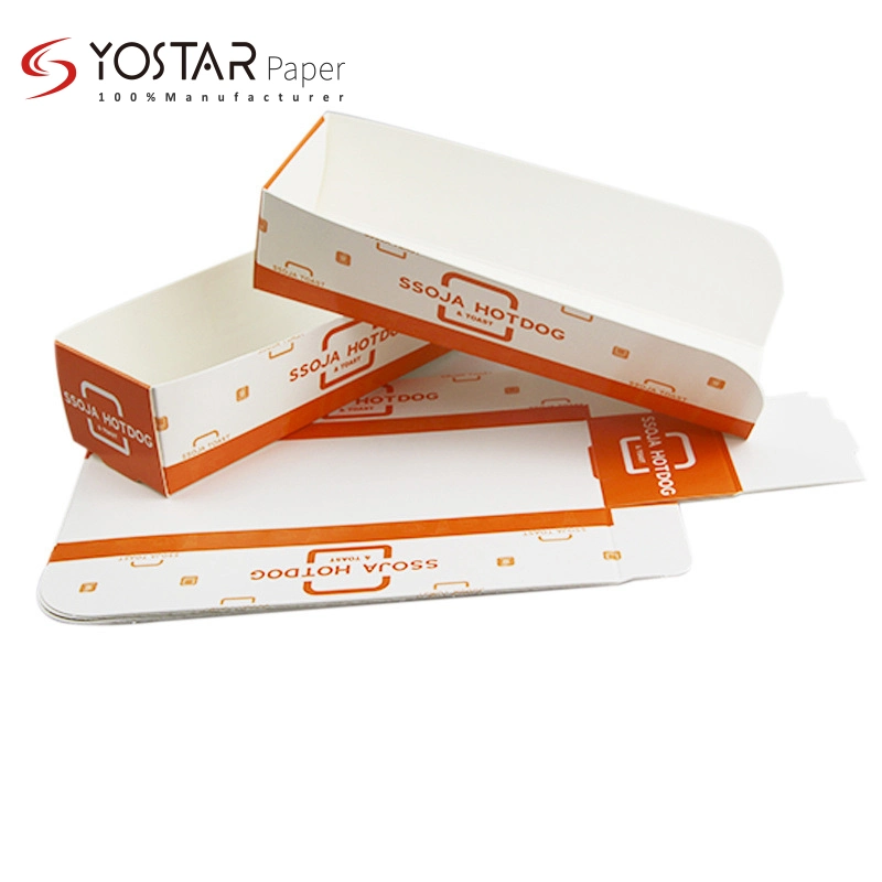 Aperitivos desechables personalizados contenedor de papel para alimentos sin tapa