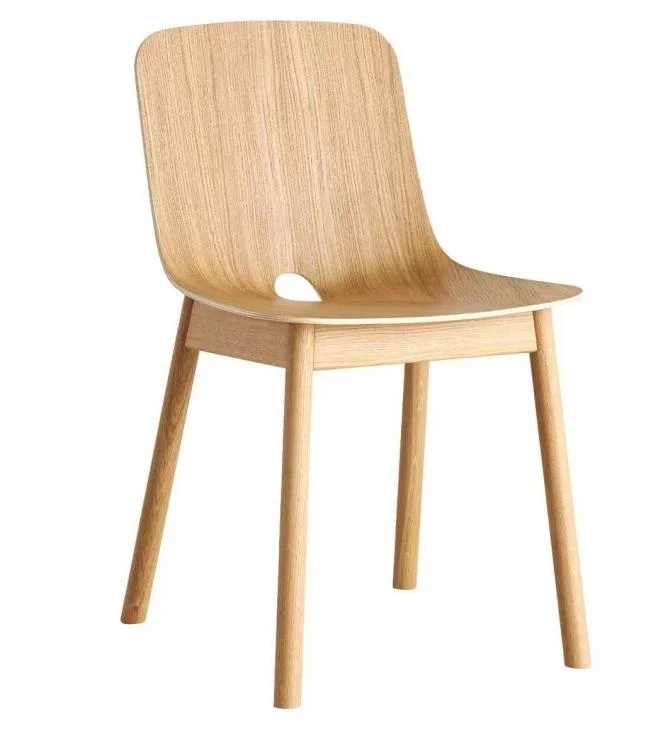 Classic Fine Quality Side Chair Matte Finish Solid Wooden Mono Kitchen Dining Chair