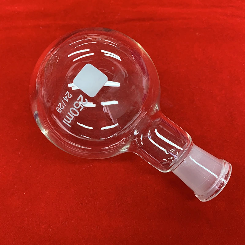 250ml 24/20 One Neck Round Bottom Quartz Glass Flask for Lab