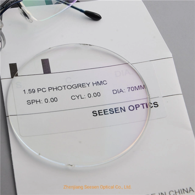 Danyang Poly-Objektive PC 1,59 Spin Polycarbonat Photochromatische Linse einfach Vision-Objektive