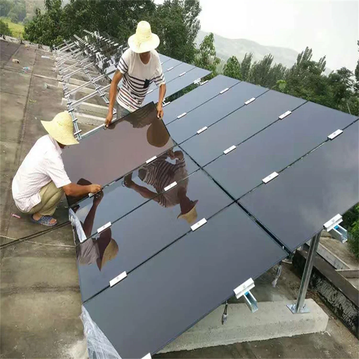 Photovoltaik-Großanlage Projekt Solarpaneel-Installationssystem Zinu-Aluminium-Magnesium U-förmig U-förmige Führungsschiene aus Stahl