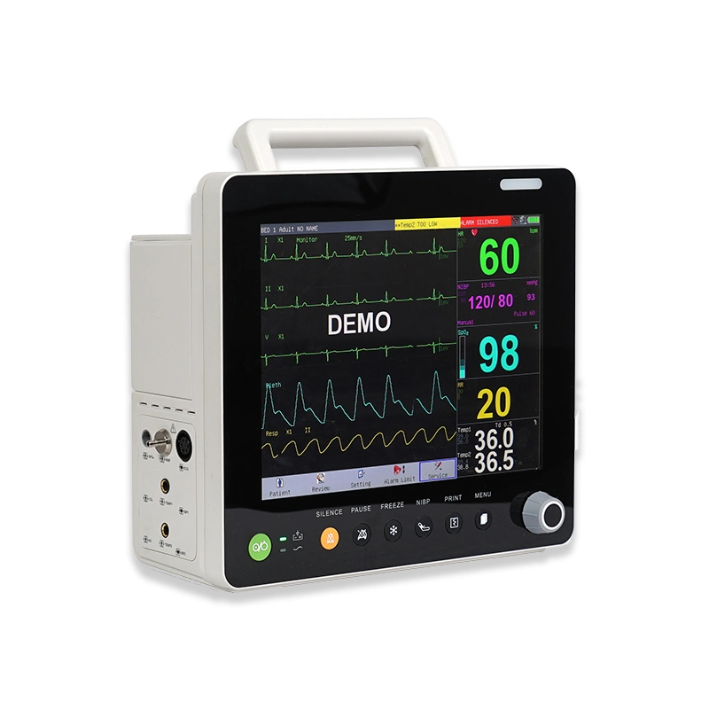 12.1 Inch Portable ICU Bedside ECG Patient Monitor Medical Diagnosis Equipment