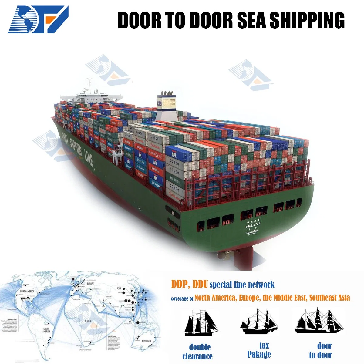 Professional DDP Sea Shipping Agent Forwarder to Ireland Sweden