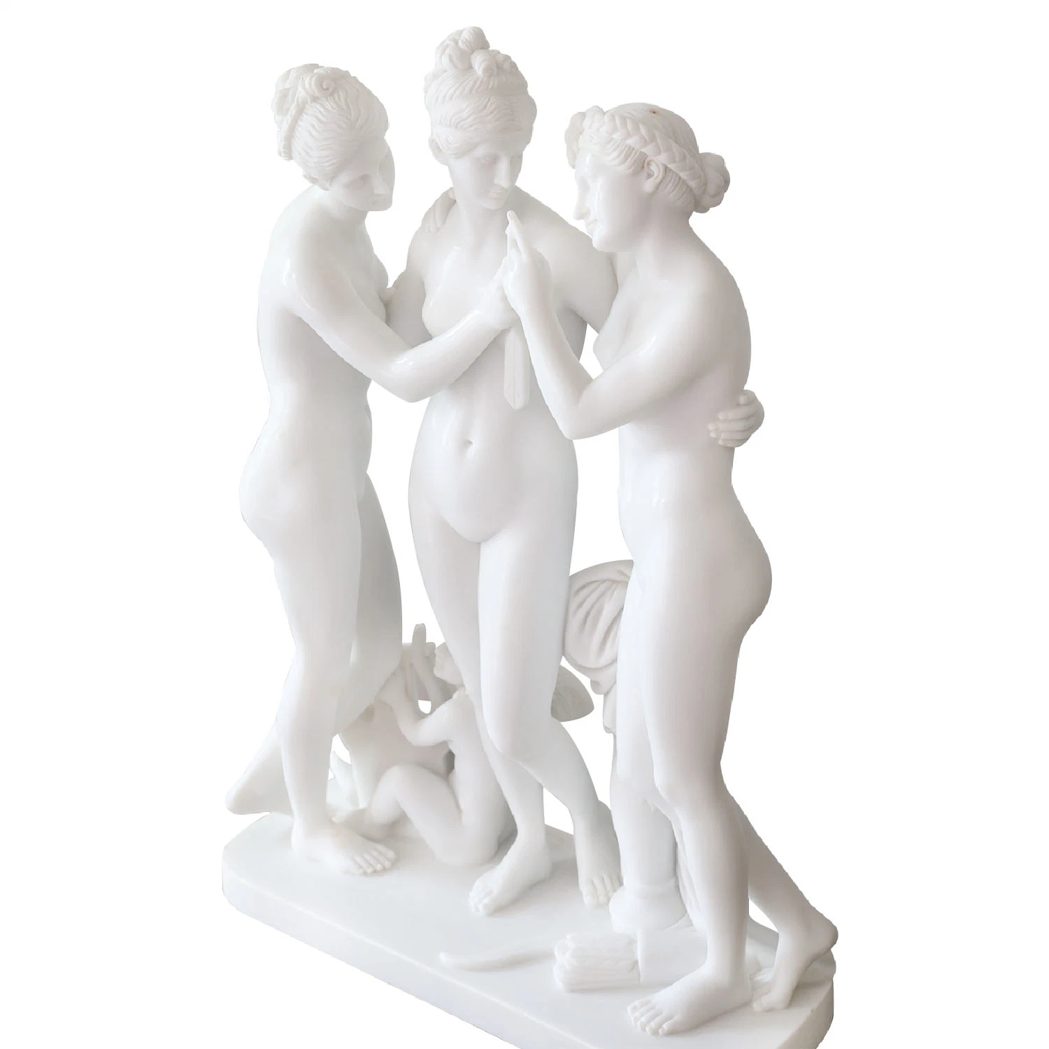 Marmor Skulptur Fee Schnitzerei die Grazien Home Dekoration Statue oder Gartenschmuck