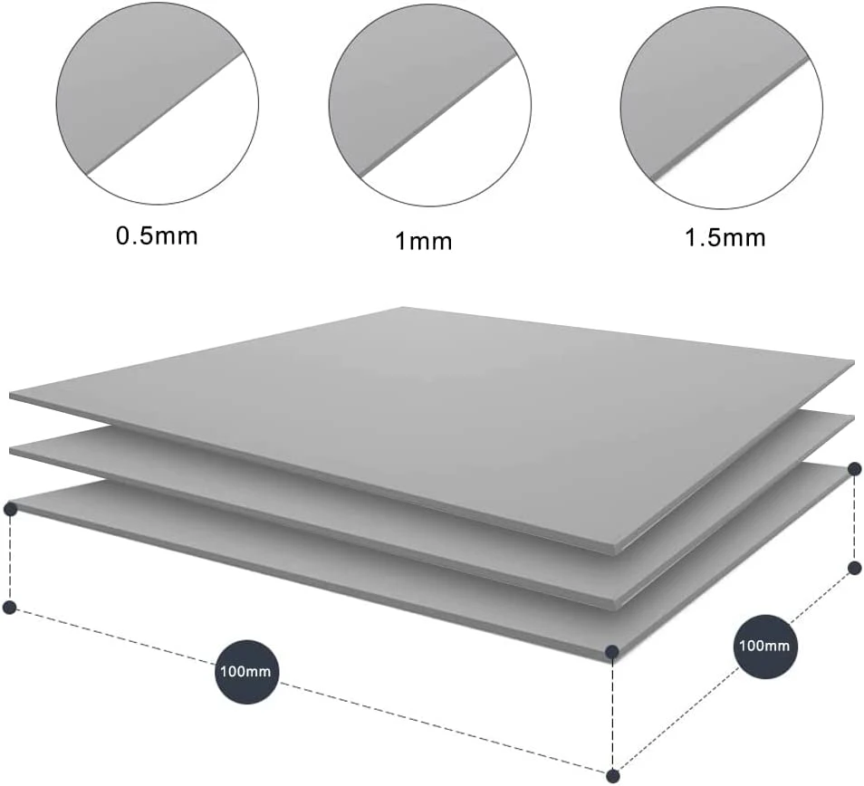 High Thermal Conductivity Silicone Thermal Adhesive Pads for Battery PC Laptop