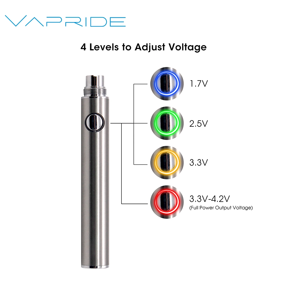 Custom Color Electronic Cigarette 510 Vape Pen 400/650/900mAh Battery