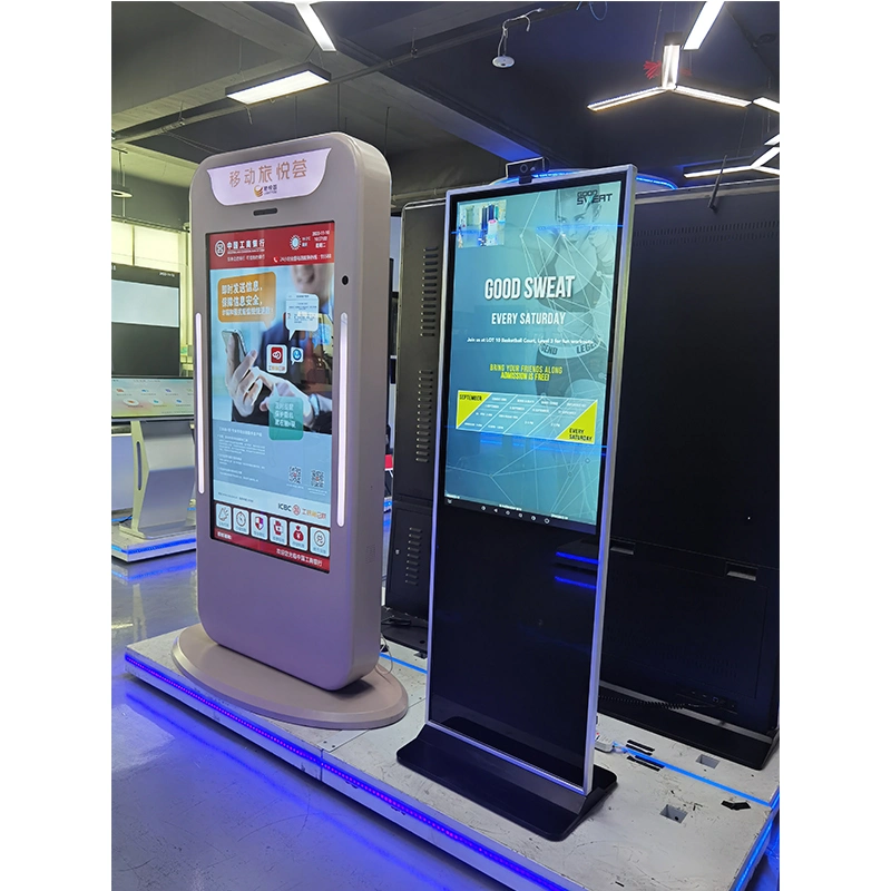 Pantallas digitales el soporte de suelo la publicidad en pantalla LCD táctil Quiosco de Reproductor multimedia Totem 43inch Android Lecteur Publicitaire