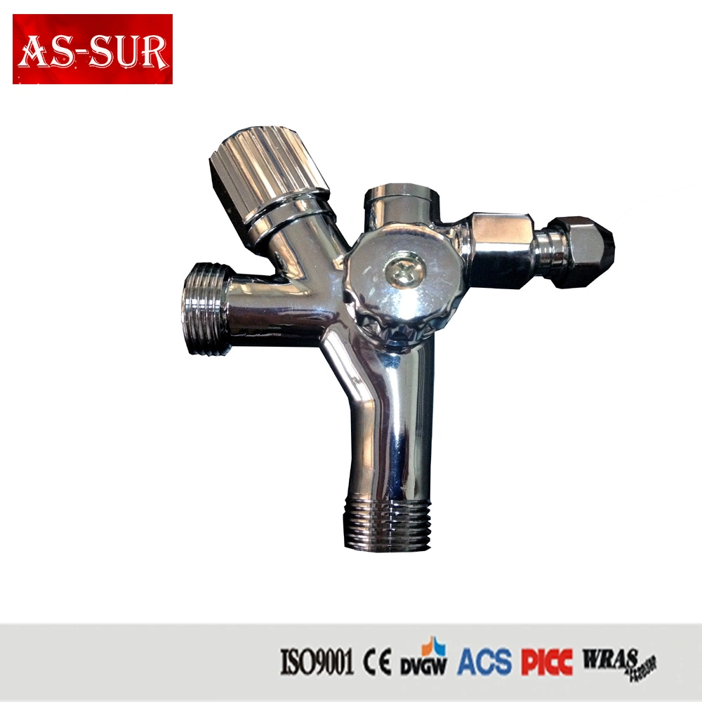 ANSI/DIN Water Tap Chrome Plated Brass Angle Valve A1302