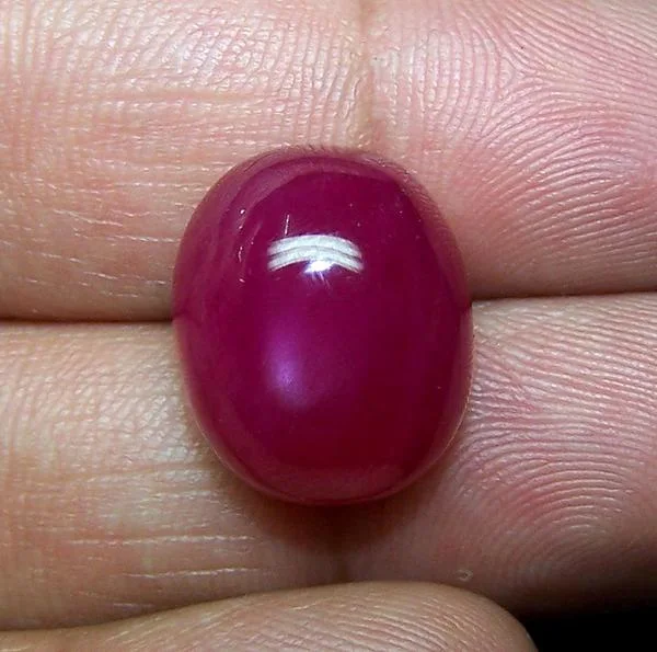 Machine Cut Oval Shape with Flat Back 5#Ruby Price Synthetic Ruby Gemstone