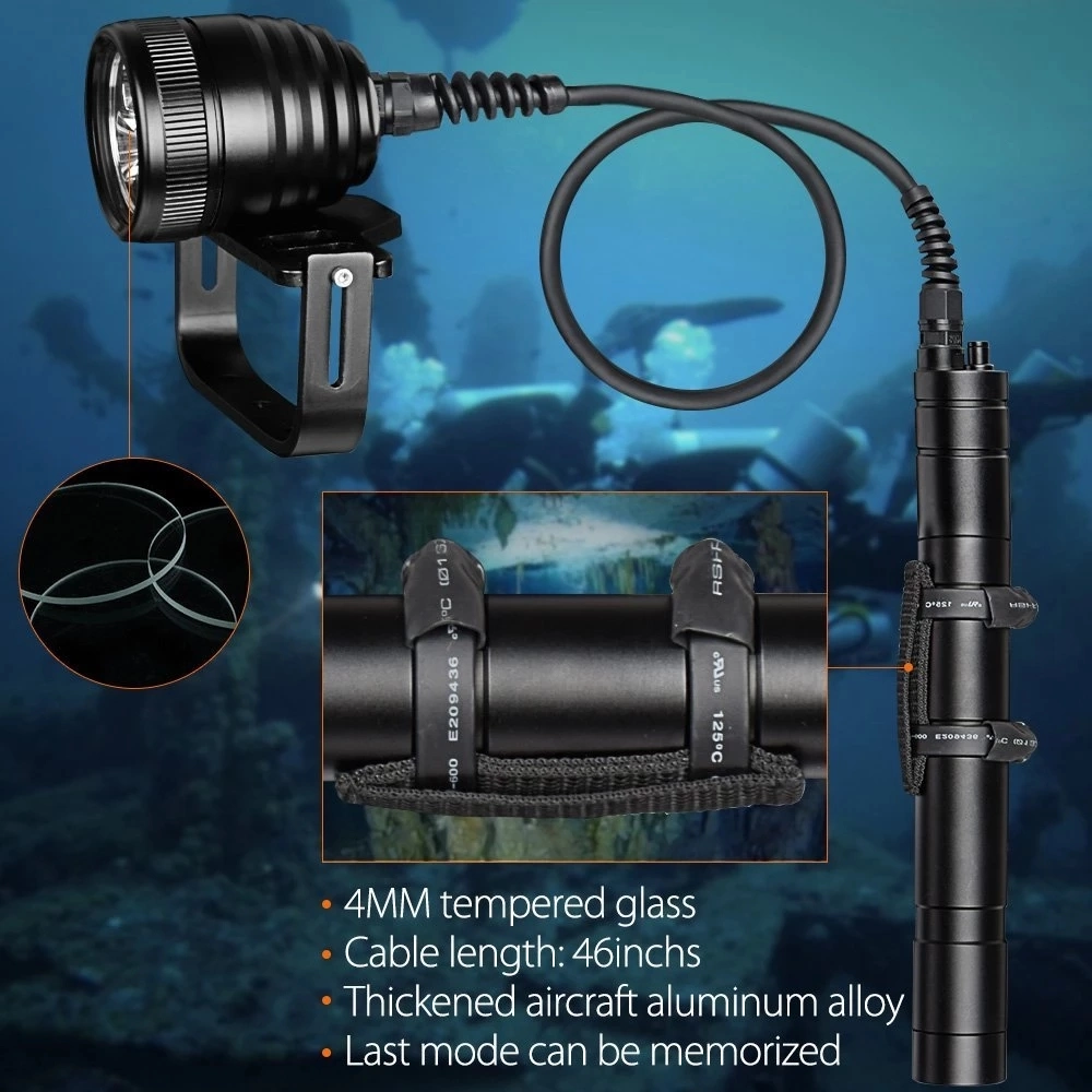 Div10 Diving Video Ldive Torch Max 1050 Lm 150m Waterproof Dive Flashlight