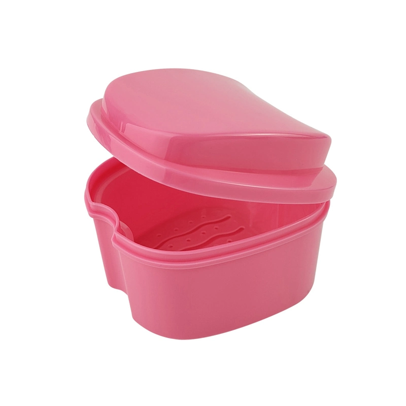 Apple Shape Denture Box Denture Bath Box with Basket