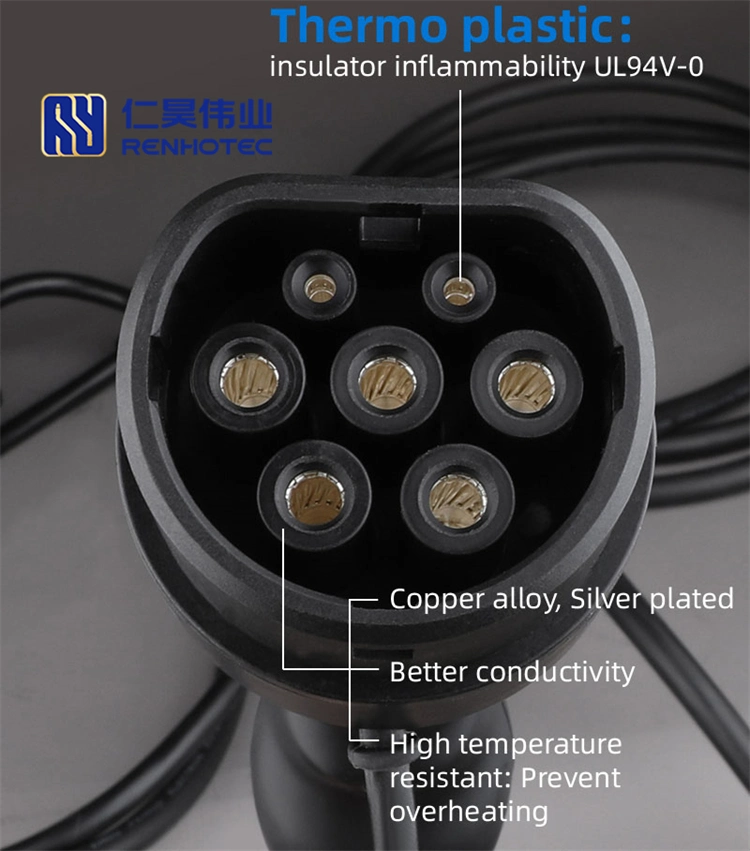 Mode 2 22kw EV Charging Connector Type 2 to Cee Plug with 5 Meters Cable Electric Car Charger