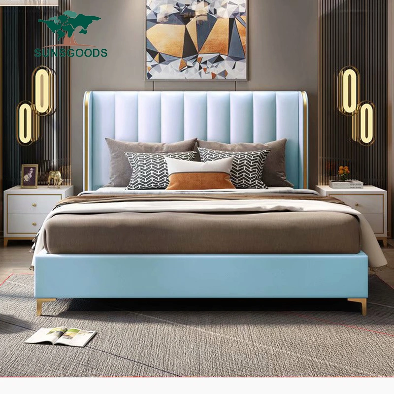 Modern Mattress Sofa Hotel MDF Wooden Home Bedroom Furniture King Wall Bed