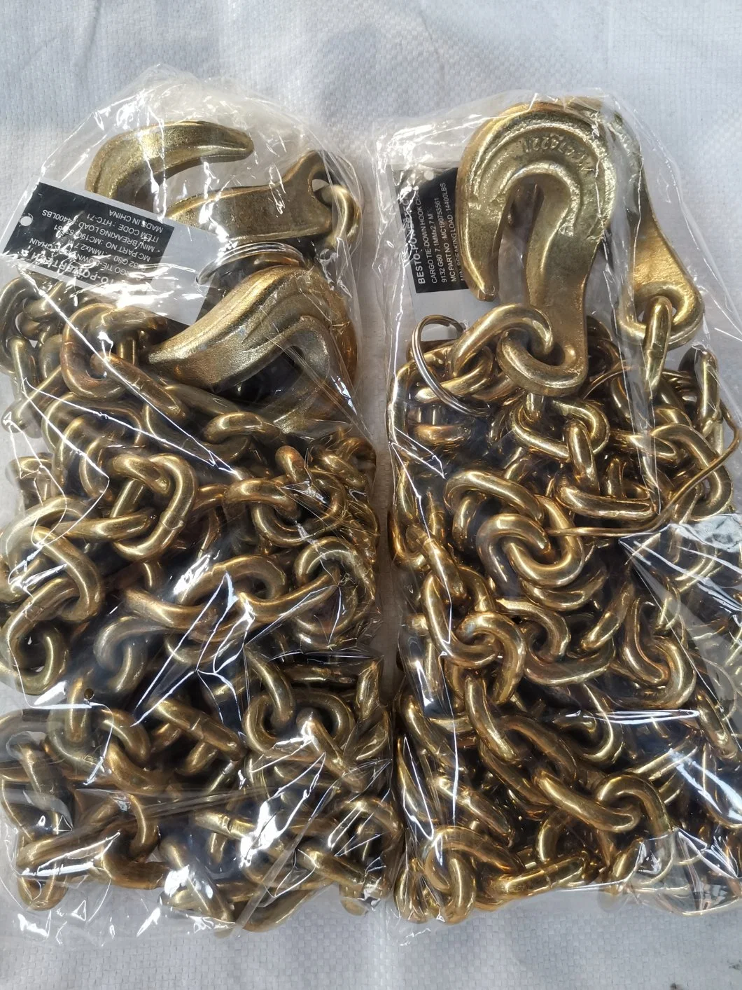 7mm*3m G80 Galvanized Cargo Tie Down Chain with One Eye Bent Hook