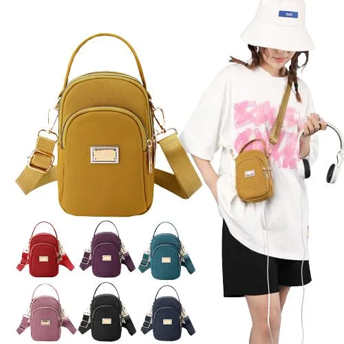 Women&prime; S Small Handbags Female Shoulder Bags Wallet Nylon Messenger Bags Ladies Purse Mobile Phone Crossbody Bag