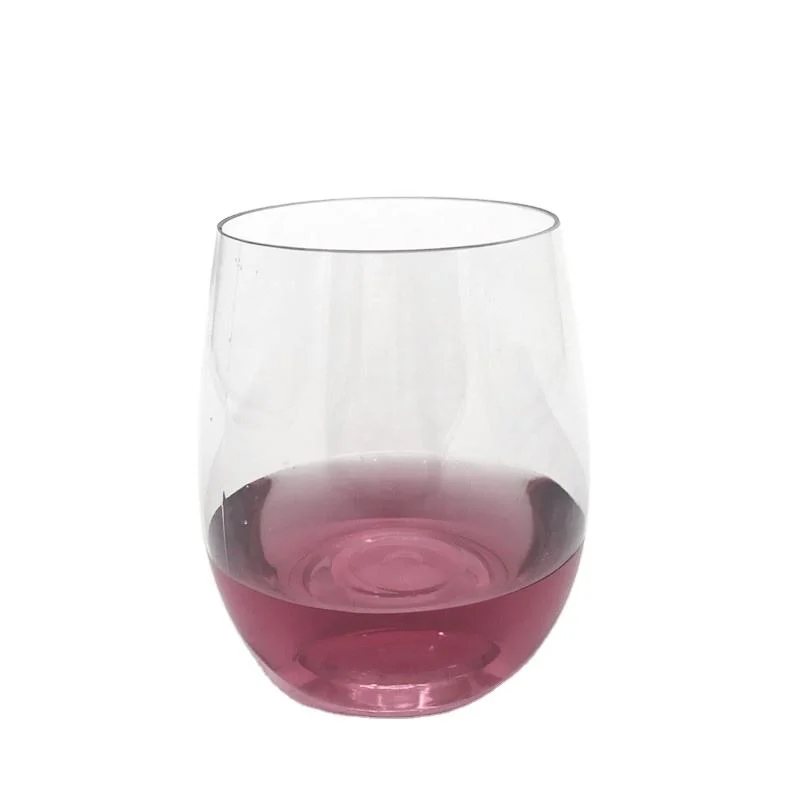 Wholesale/Supplier 6oz Durable Shatterproof Disposable Crystal Plastic Glasses Stemless Wine Glass