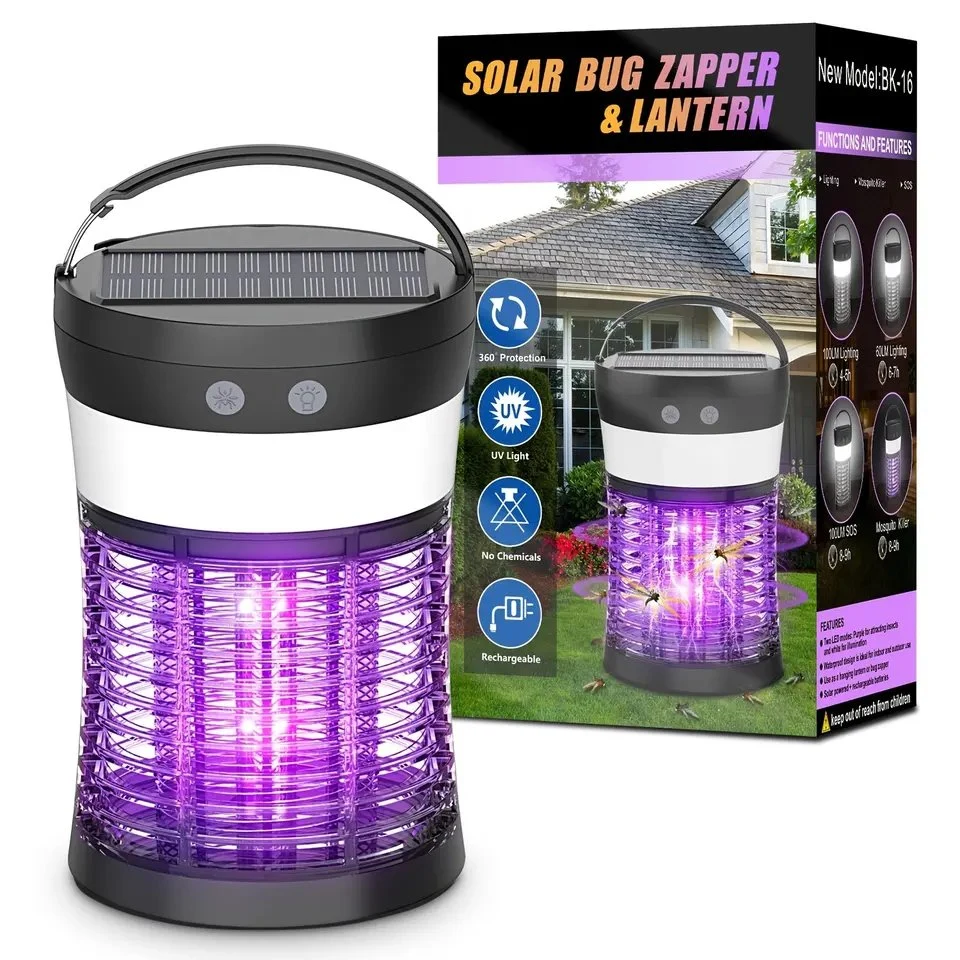 Solar Mosquito Killer Lamp 4 Light Modes Solar Bug Zapper