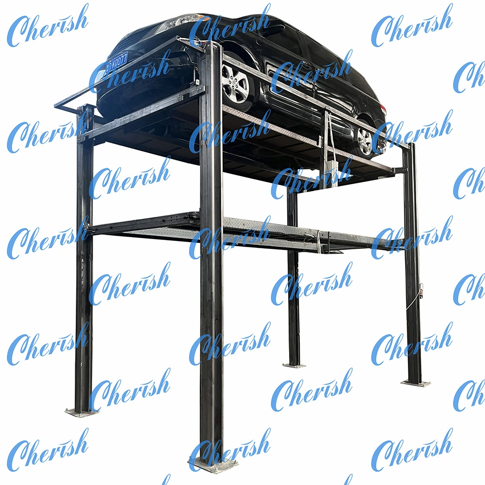 CE Certified PLC Control Hydraulic Three Car Vertical Stack Parking Lifter