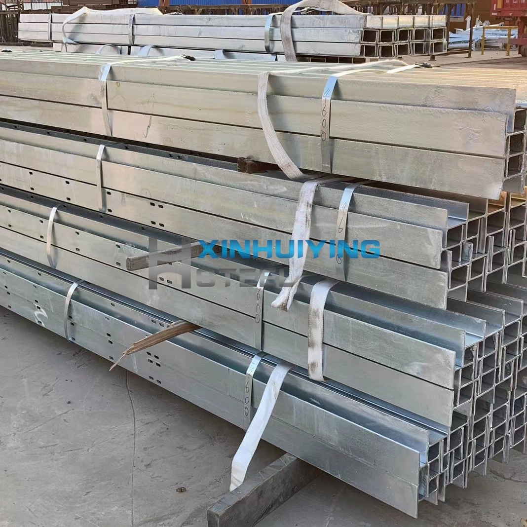 Custom Punched Galvanized H Steel for Light Steel Fence Construction