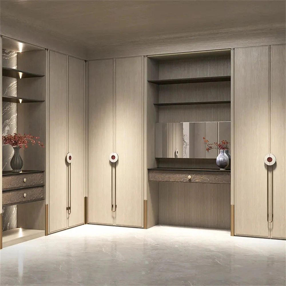 China Wholesale/Supplier Modern Bedroom Home Furniture Wooden Hinged Door Cloth Wardrobe