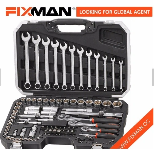 Fixman 1/4" Clé à molette Kit d'outils à main pour mécanicien domestique Ensemble de douilles à cliquet