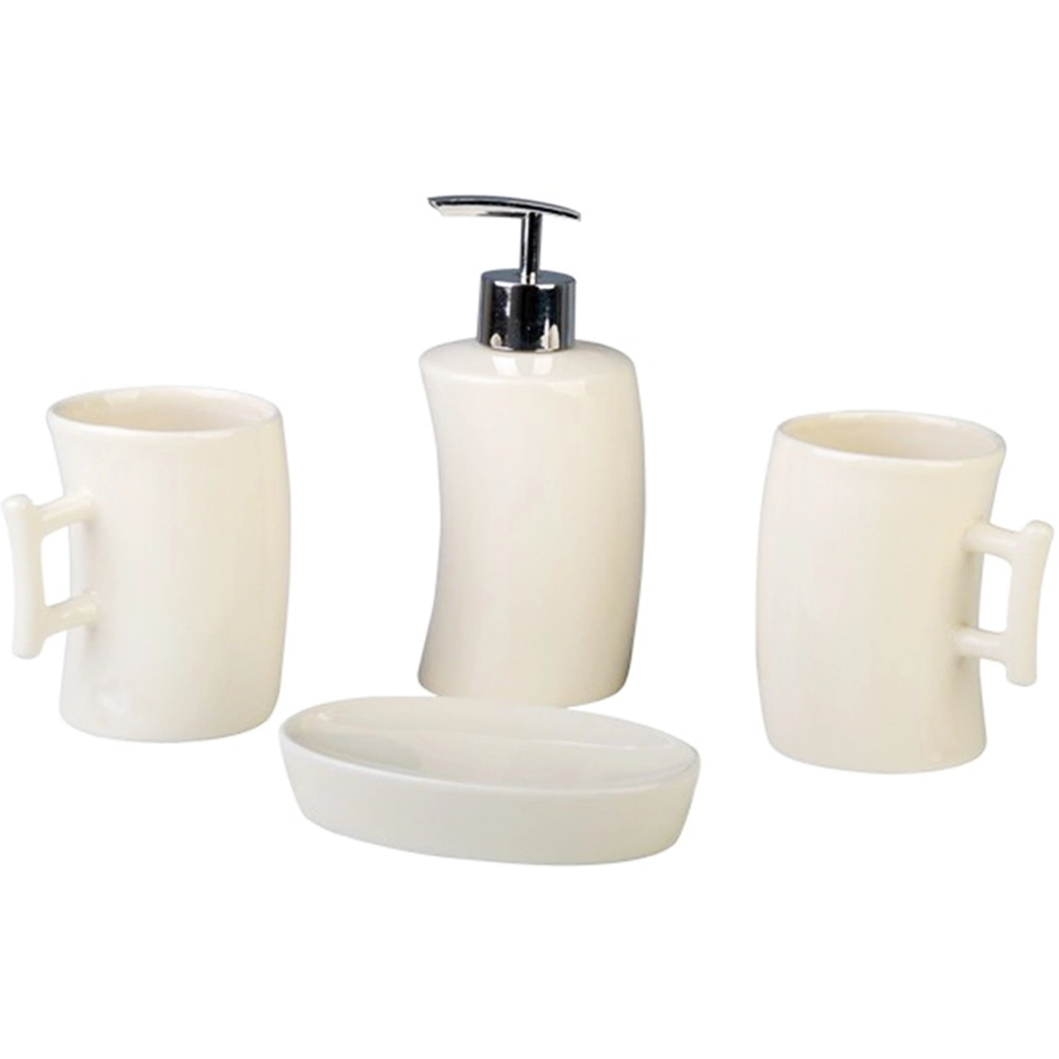 High quality/High cost performance  4PCS Ceramic Bathroom Accessory Set /Lotion Dispenser/Tumbler/Toothbrush Holder/Soap Dish