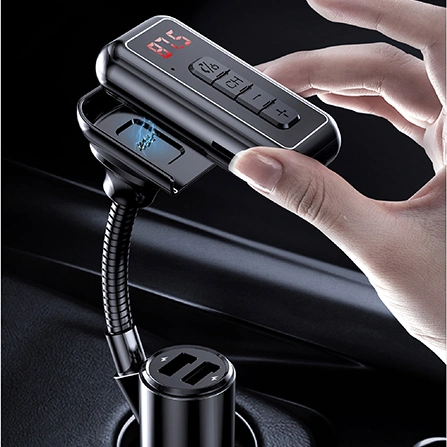Player Blue Tooth Car Handsfree Kit Music Player FM Transmitter Modulator QC3.0 Dual USB Car Charger