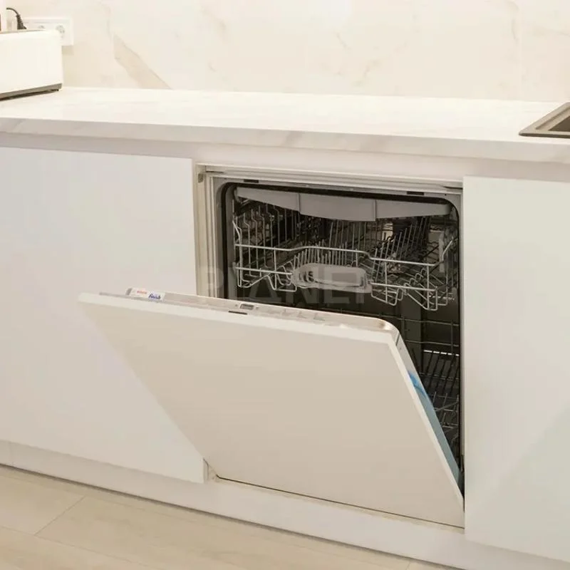 Estilo americano francés de diseño blanco de país completo de cocina con gabinetes modernos personalizados de paquete plano con Taverntine