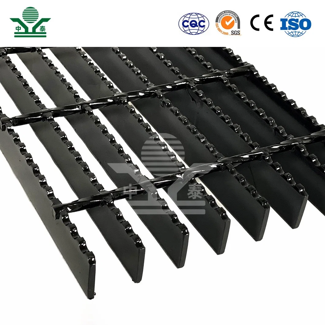 Zhongtai Linear Grated Drain China Manufacturers Steel Walkway Grating 1 - 1/2 Inch X 1/8 Inch Paint Plain Steel Grating