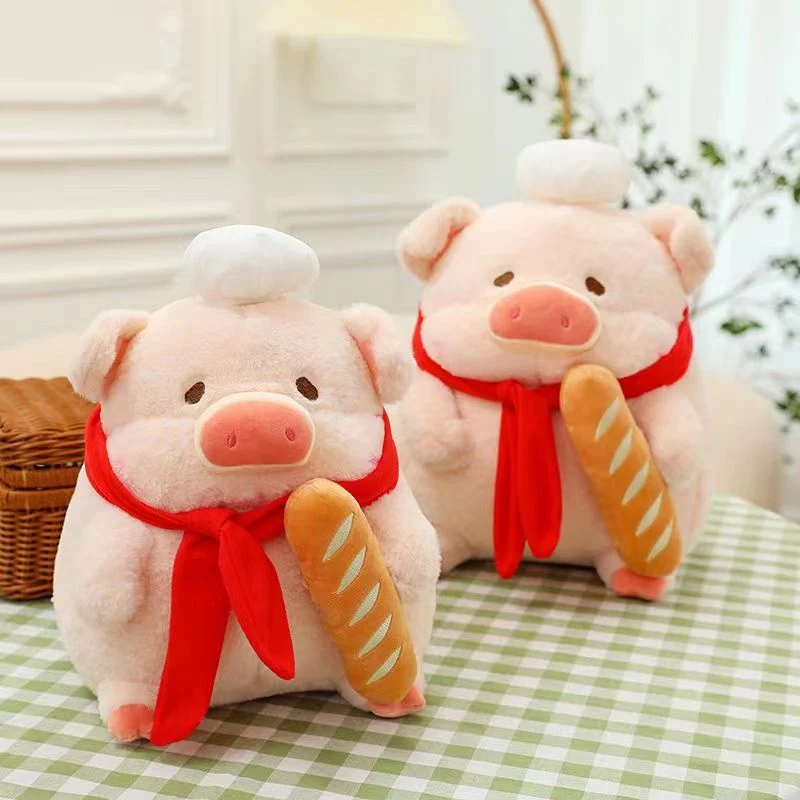 Pig peluche jouets toast Pig pain Pig oreiller de couchage Cadeau pour enfants