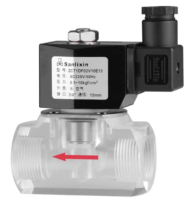 2 Way Plexiglass Air Watet Pilot Operated Solenoid Valve--Zct Series