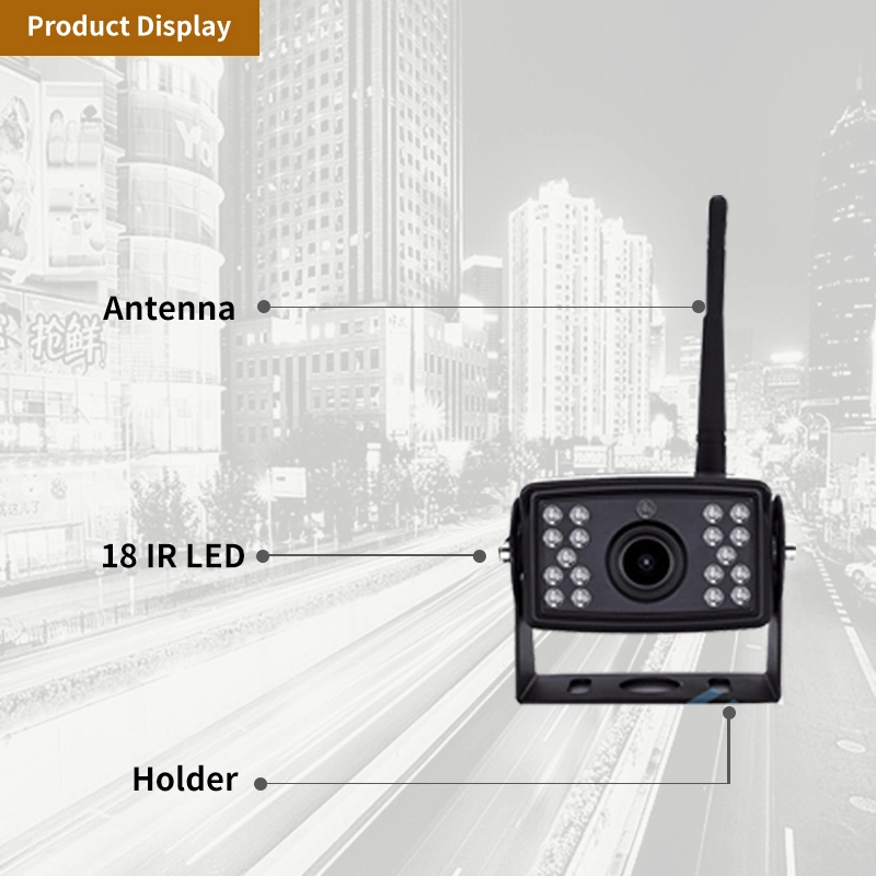 Cámara de visión trasera Monitor AHD de 7 pulgadas Cámara de visión trasera de 2CH monitores Sistema Digital Wireless Car Rearview System