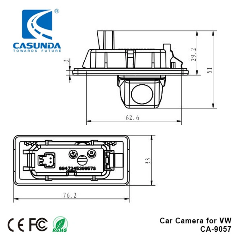 Auto Rear View Reverse Backup Car Camera for Volkswagen California Caravelle Multivan Transporter Jetta Rear Parking Camera