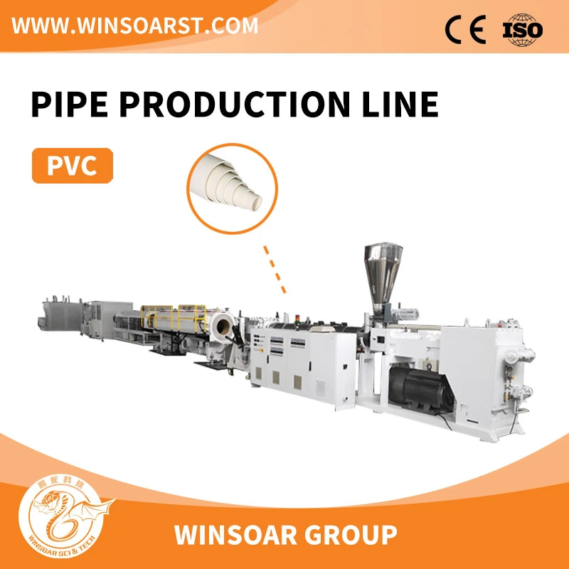 Plastic Extruder Machine Double Screw Extruder PVC Water Pipe Production Line