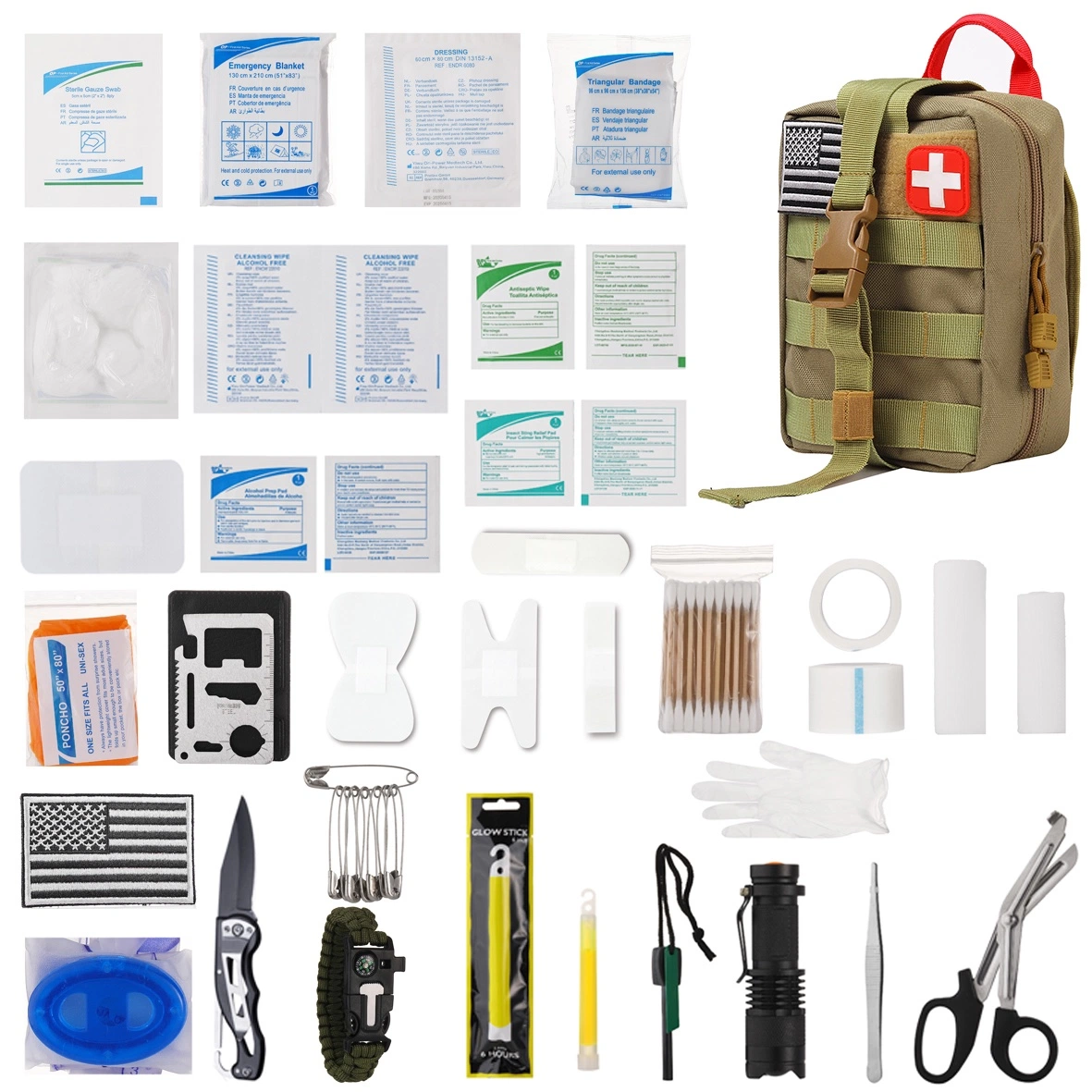 Caja reversible Brother médico Estándar de embalaje de coches de viaje primeros auxilios Kit