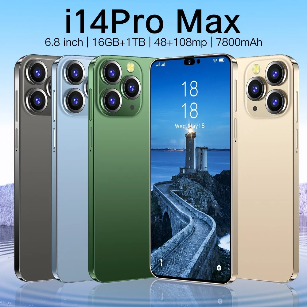 Wholesale Global Version Phone 14 PRO Max 4G/5g Mobile Phone 6.8 HD Inch 16GB+1tb Smartphone