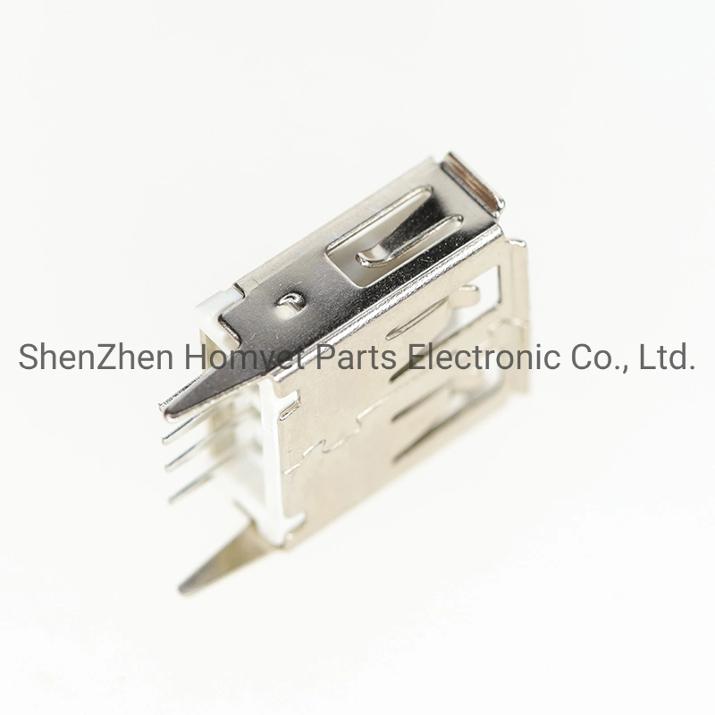 180 &deg; Vertical Plug-in Straight Leg Crimping USB Female Base