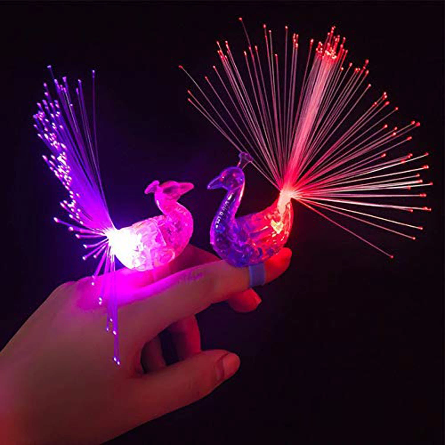 Peacock lampe de doigt enfants Creative Toys Luminous Ring