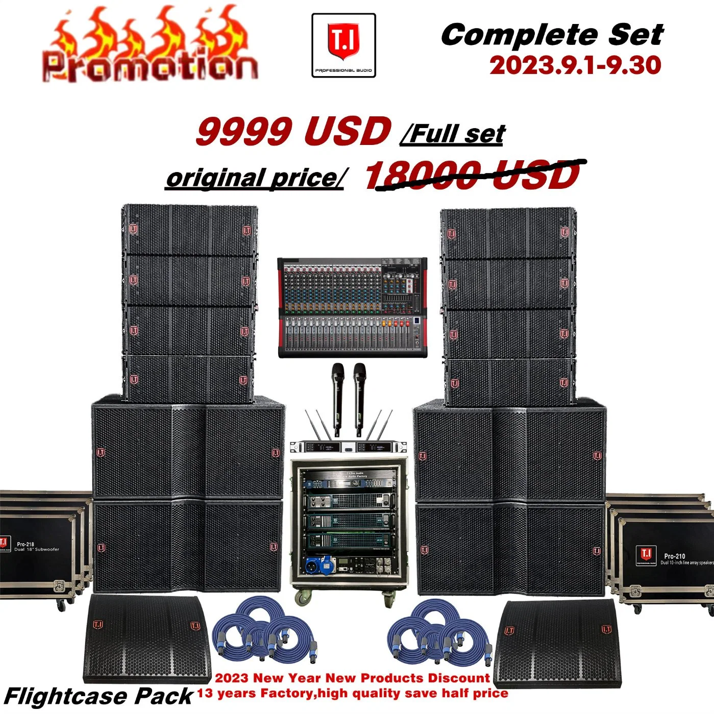 Dual 10 Line Array Speakers Passive Professional Sound System Equipment