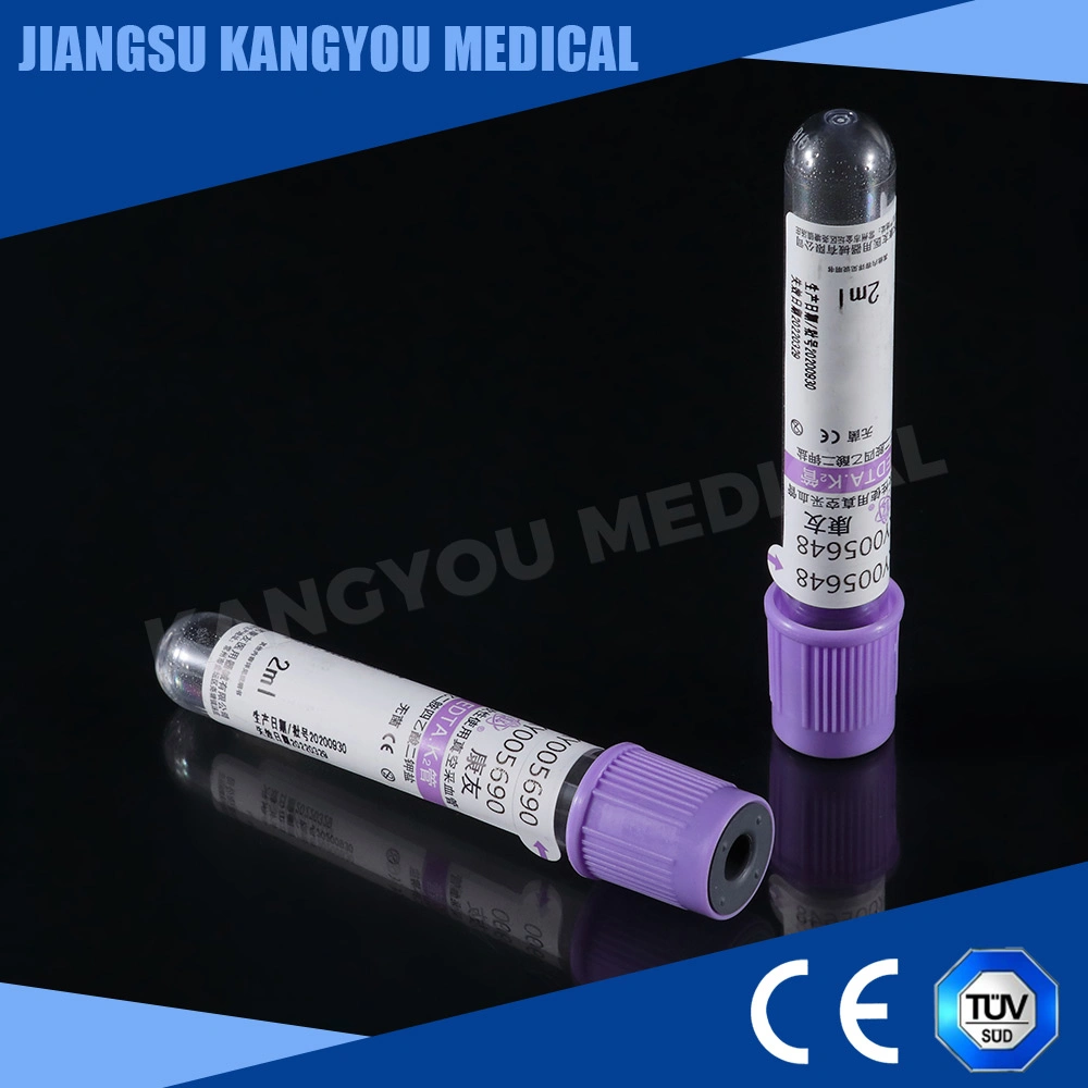 El tubo de extracción de sangre de vacío desechables Medical Pet/ el tubo de vidrio del tubo de EDTA