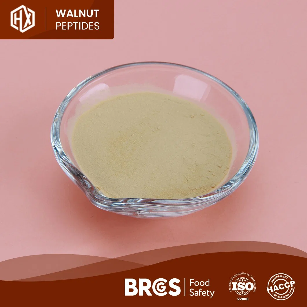 Haoxiang Soluble en agua de alta pureza péptido molécula pequeña nuez OEM Custom Wholesale/Supplier China péptidos de nuez de grado alimenticio en polvo para Skin-Whitening Anti-Wrinkle