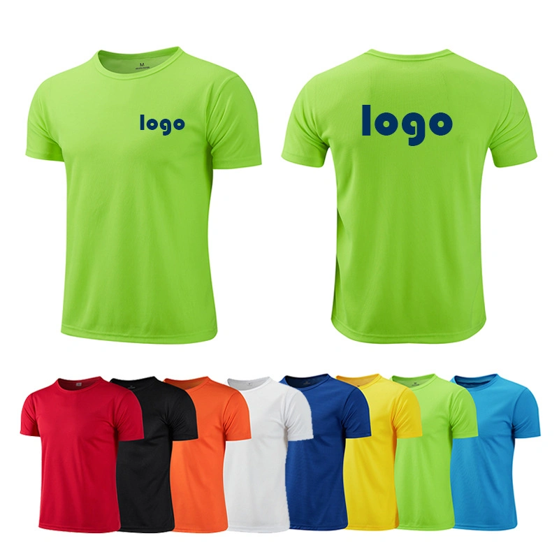 Bulk Wholesale Mens Quick Dry 100% Polyester Crew Neck Short Sleeve T-Shirts Mix Colors