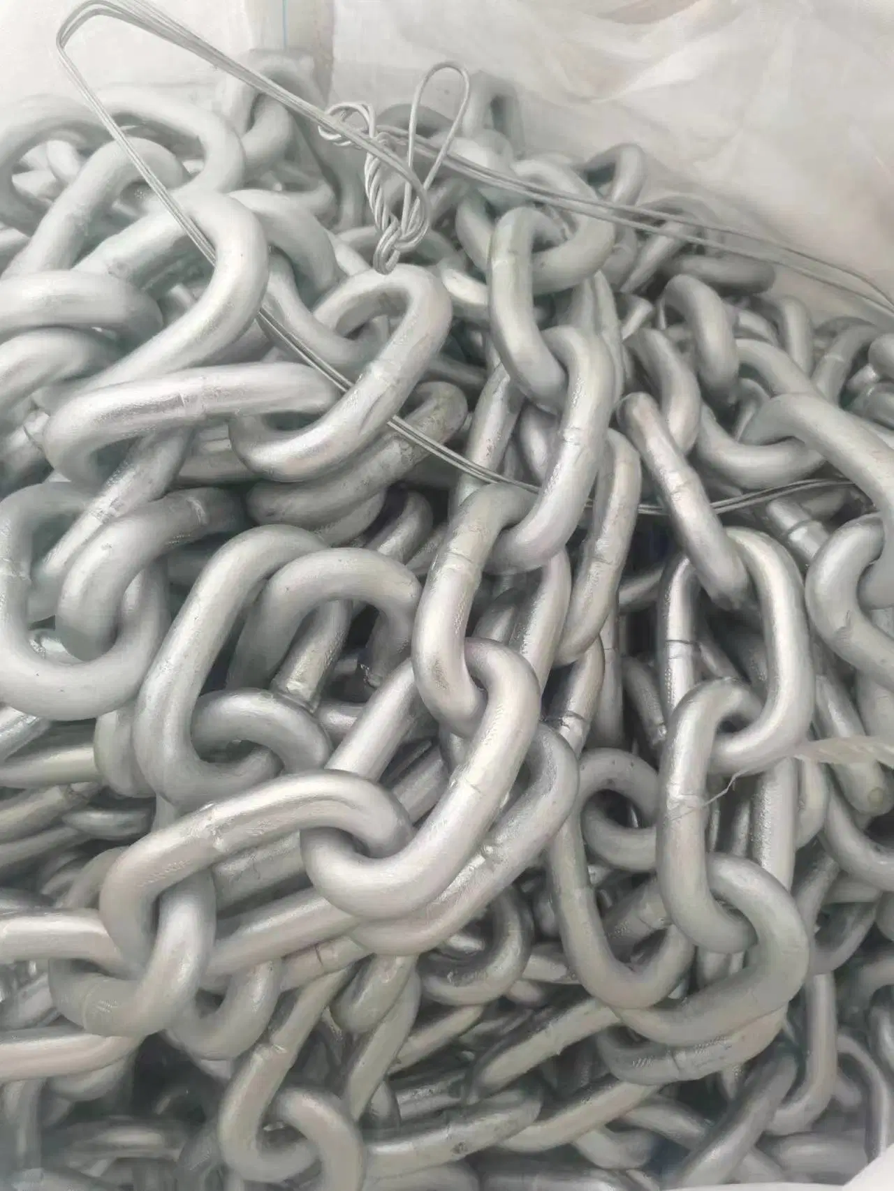 Stable Quality G80 Lashing Chain Hot DIP Galvanized 10*65/10*53/11*64mm 20mn2 Container Lashing, Port Dock Cargo Transport