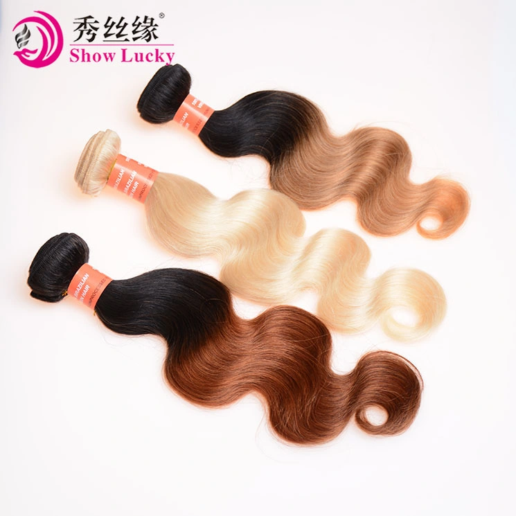 Human Hair Factory Ombre Body Wavy Vigin Peruvian Human Hair Weft